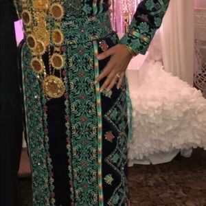 Hand made scarf and belt included